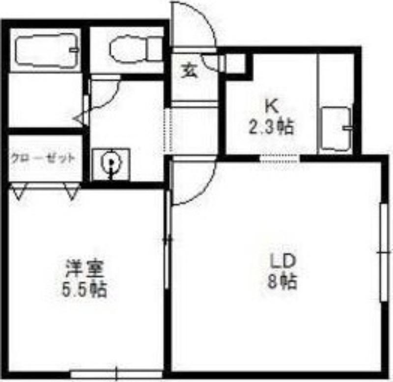 パインテール(1LDK/2階)の間取り写真