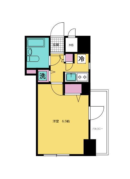 AS ONE 東蒲田レジデンス(ワンルーム/10階)の間取り写真
