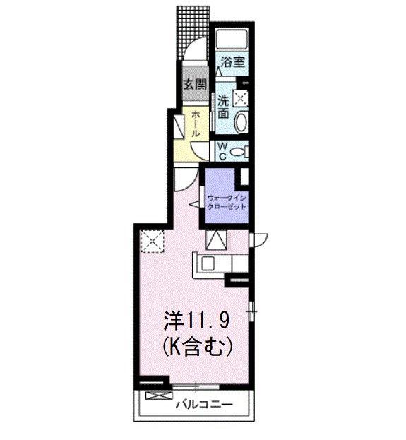 シャルマン ヒロ FP(ワンルーム/1階)の間取り写真