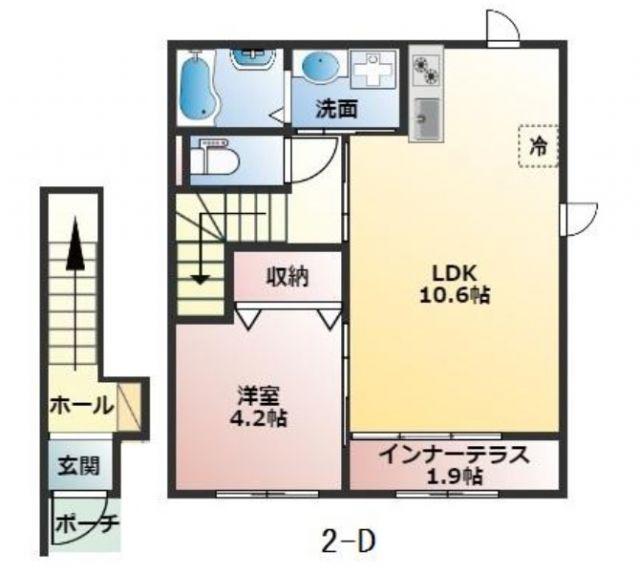 グランフェリス(1LDK/2階)の間取り写真