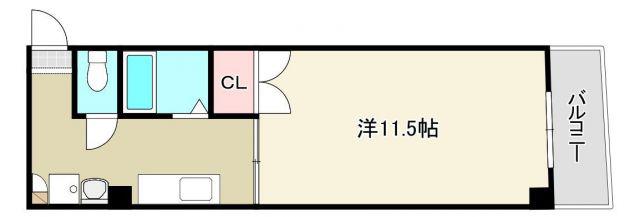 平安ハイツ(1K/2階)の間取り写真