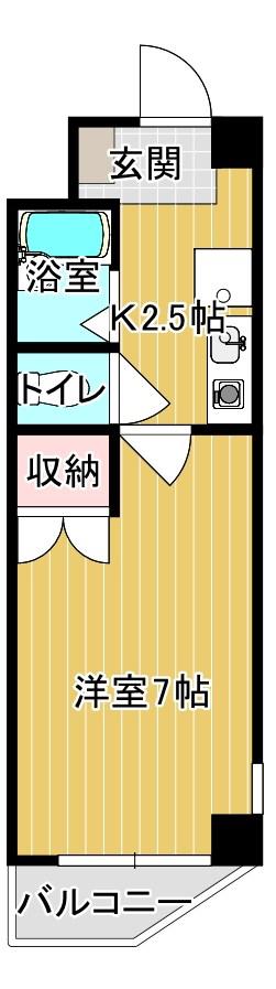 シーサー97(1K/3階)の間取り写真