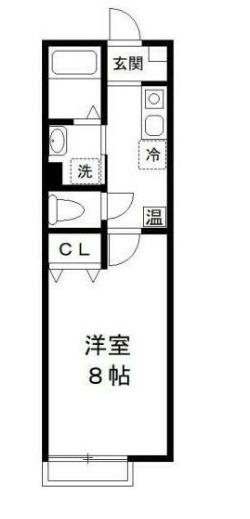 コンフォール蘇我(1K/2階)の間取り写真