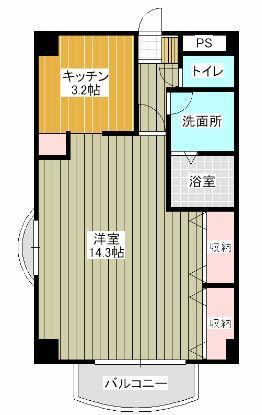芙蓉ハウス(1K/2階)の間取り写真