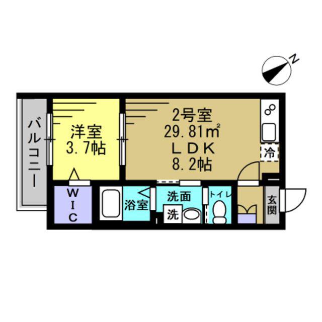 HD南柏(1LDK/2階)の間取り写真