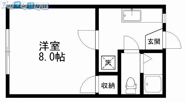 ソレイユ(1K/2階)の間取り写真