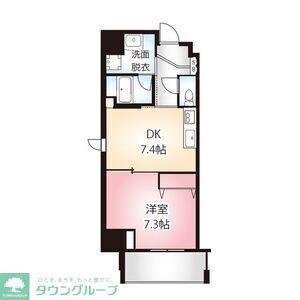 ディアコート白川(1DK/5階)の間取り写真