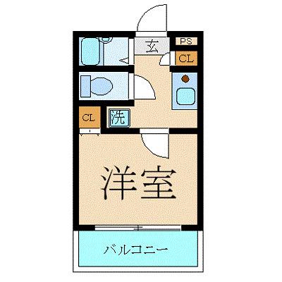 スカイコート東日本橋(ワンルーム/11階)の間取り写真