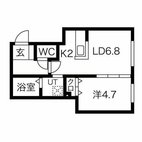 TERRACE KASUMI(1LDK/4階)の間取り写真