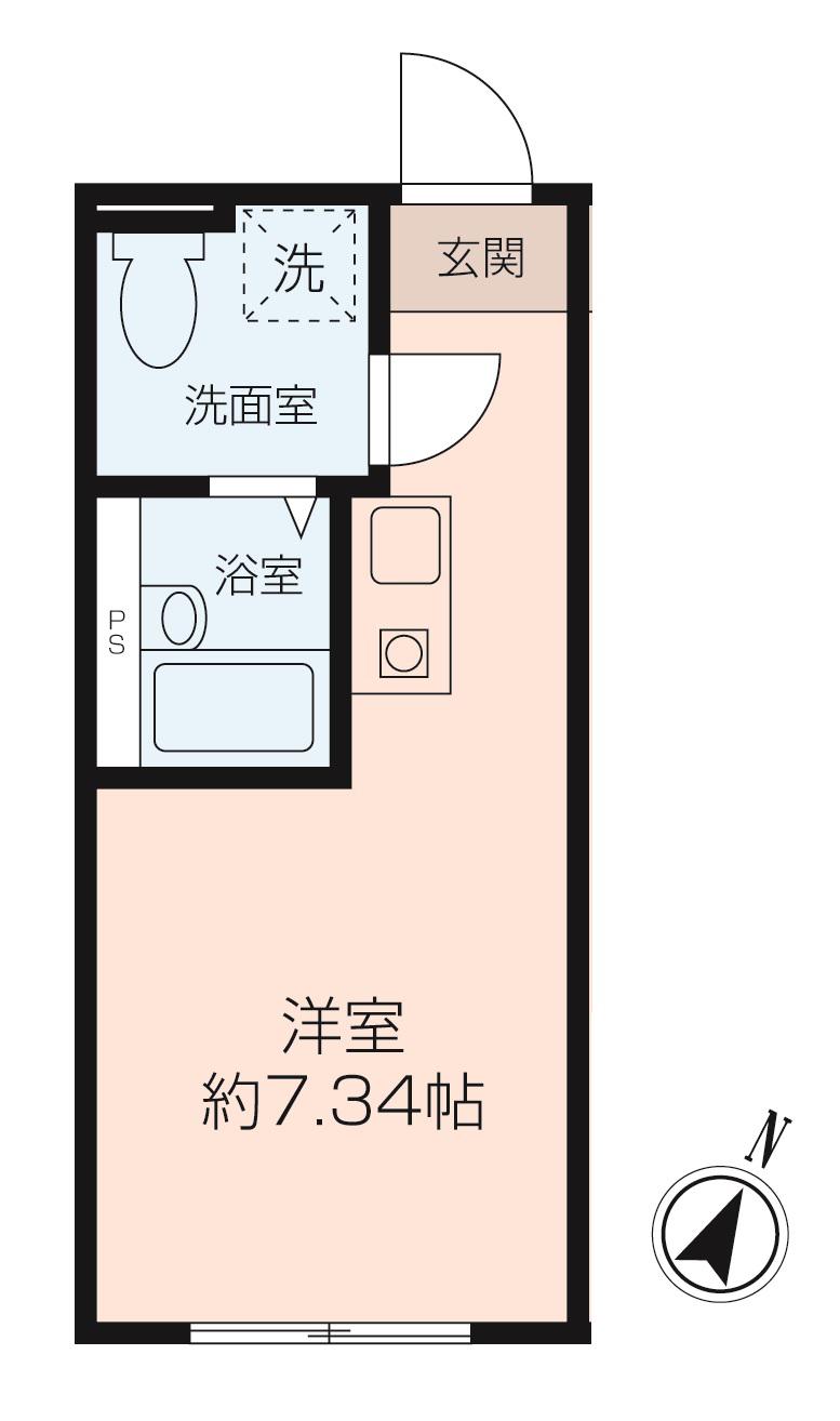 JMヴィラ湘南(ワンルーム/3階)の間取り写真