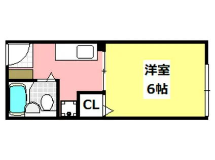 ハイツ和田(1K/1階)の間取り写真