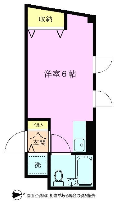 リブレパーシモン(ワンルーム/1階)の間取り写真