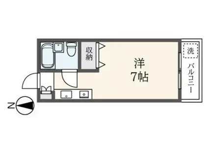 アネックス武蔵台(ワンルーム/3階)の間取り写真