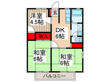 大塚ハイツI(3DK/2階)の間取り写真