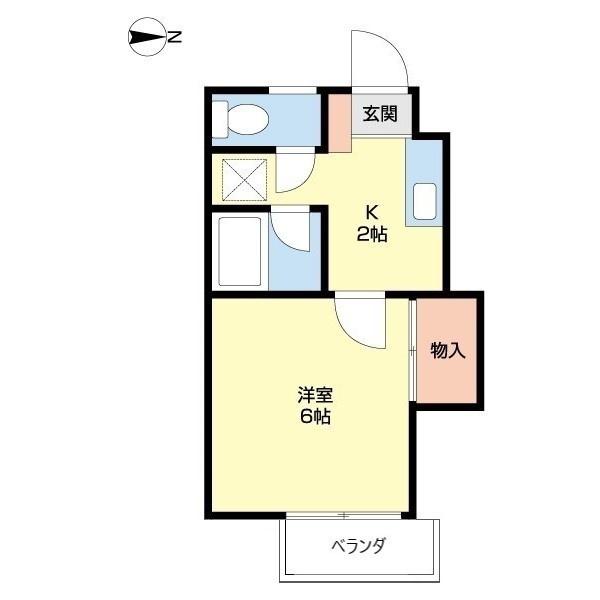 プライムハウス(1K/1階)の間取り写真