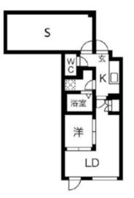 AZ代々木上原(1SLDK/1階)の間取り写真