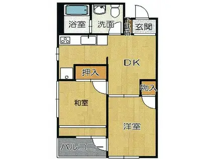 アビタテラ(2DK/3階)の間取り写真