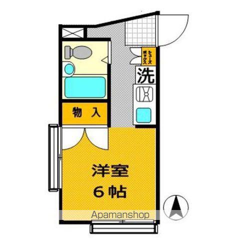 西戸部ダイヤモンドパレス(ワンルーム/3階)の間取り写真