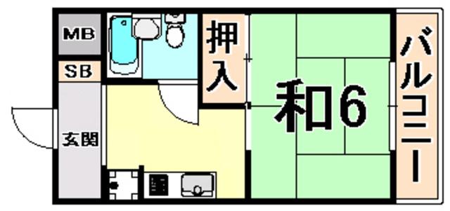 3Mドリームハイツ(1K/3階)の間取り写真