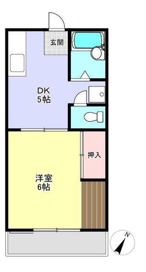 レジデンス白金(1DK/2階)の間取り写真