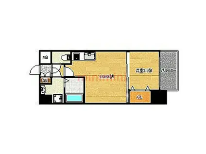 サンメゾンXVI(1LDK/3階)の間取り写真