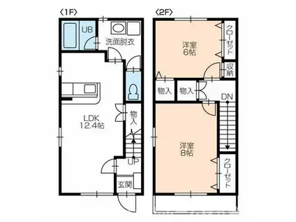 サンティパーク飯村北(2LDK/1階)の間取り写真
