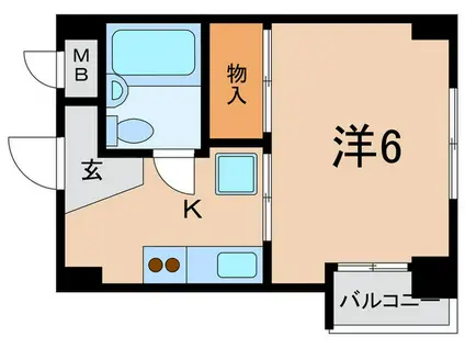 グリーンビラ北町(1K/3階)の間取り写真