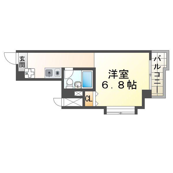 モンテメール垂水(ワンルーム/2階)の間取り写真