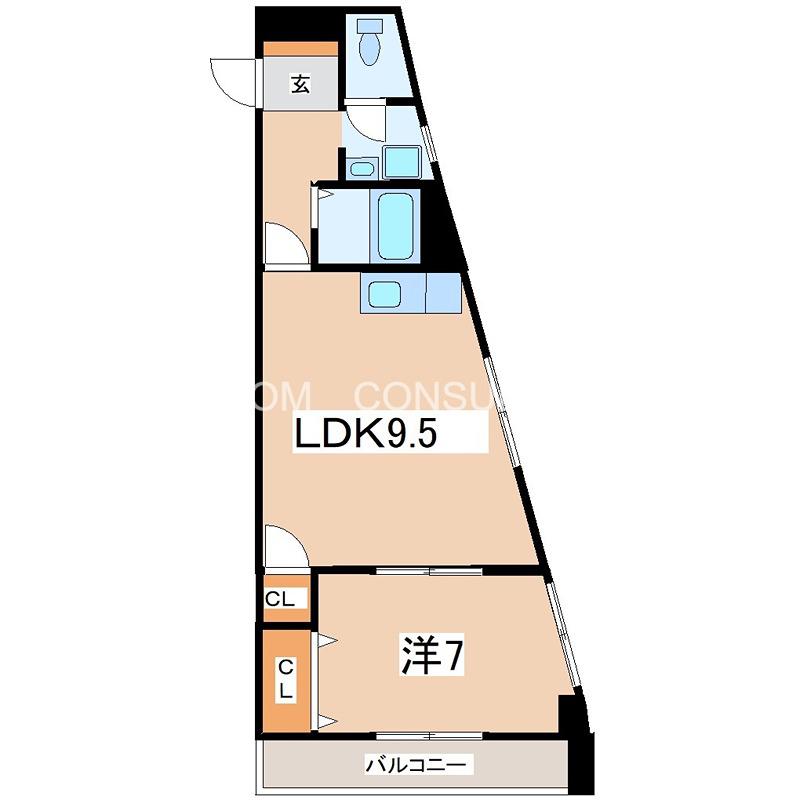 シーポート惟神(1LDK/2階)の間取り写真
