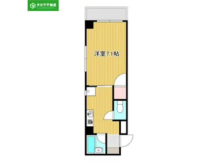 レジデンス大道(1K/4階)の間取り写真