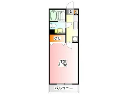 サァラ多摩平(1K/3階)の間取り写真