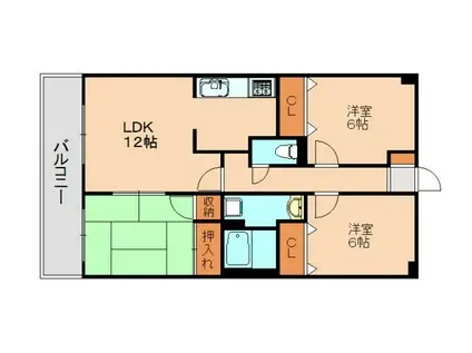 アーバンライフK(3LDK/3階)の間取り写真