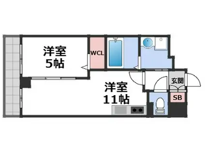 VITA荒本(1LDK/3階)の間取り写真