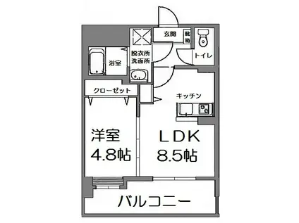 ウィナーズ(1LDK/3階)の間取り写真