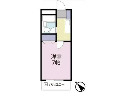 ツイン・アーバン21(1K/1階)の間取り写真