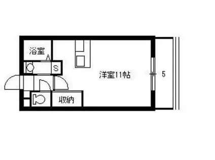 TIFFANY(ワンルーム/3階)の間取り写真