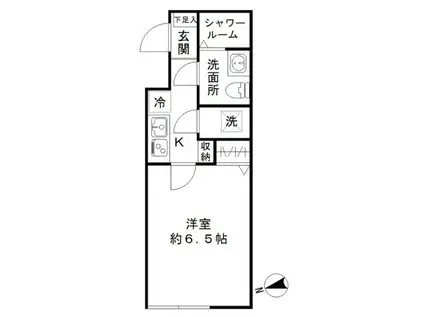 PASEO下北沢 パセオシモキタザワ(1K/1階)の間取り写真
