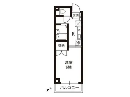 アクアメゾン(1K/1階)の間取り写真