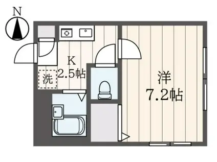 エトワールC(1K/2階)の間取り写真