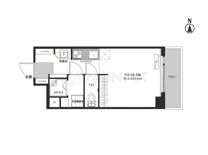 ライオンズマンション天神橋(ワンルーム/4階)の間取り写真