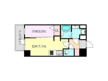メインステージ大阪ノースGATEⅡ(1DK/5階)の間取り写真