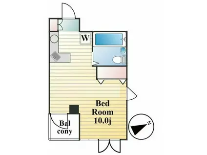 プロシード町屋(ワンルーム/4階)の間取り写真