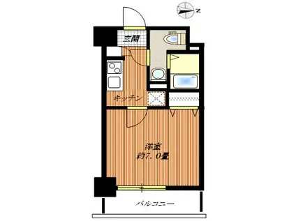 GENOVIA西川口II(1K/4階)の間取り写真
