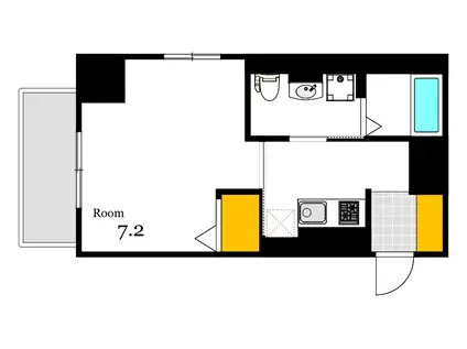 サンライズ昭和町(1K/4階)の間取り写真