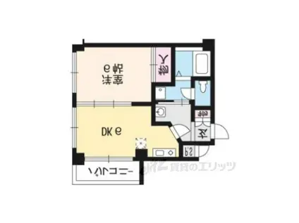 テアトリーノ長岡京(1DK/3階)の間取り写真