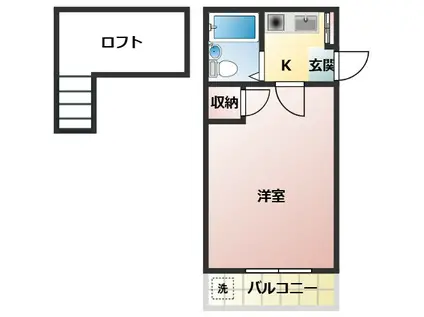 ト-マスハイツ(1K/2階)の間取り写真