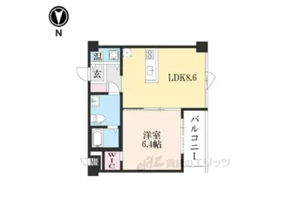 プリマヴェーラ丸太町(1LDK/4階)の間取り写真