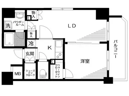 日神デュオステージ中野坂上NEXT(1LDK/7階)の間取り写真