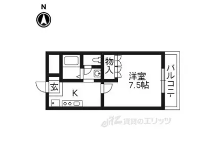 オークステージ(1K/2階)の間取り写真