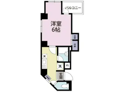 YKマンション(1K/5階)の間取り写真